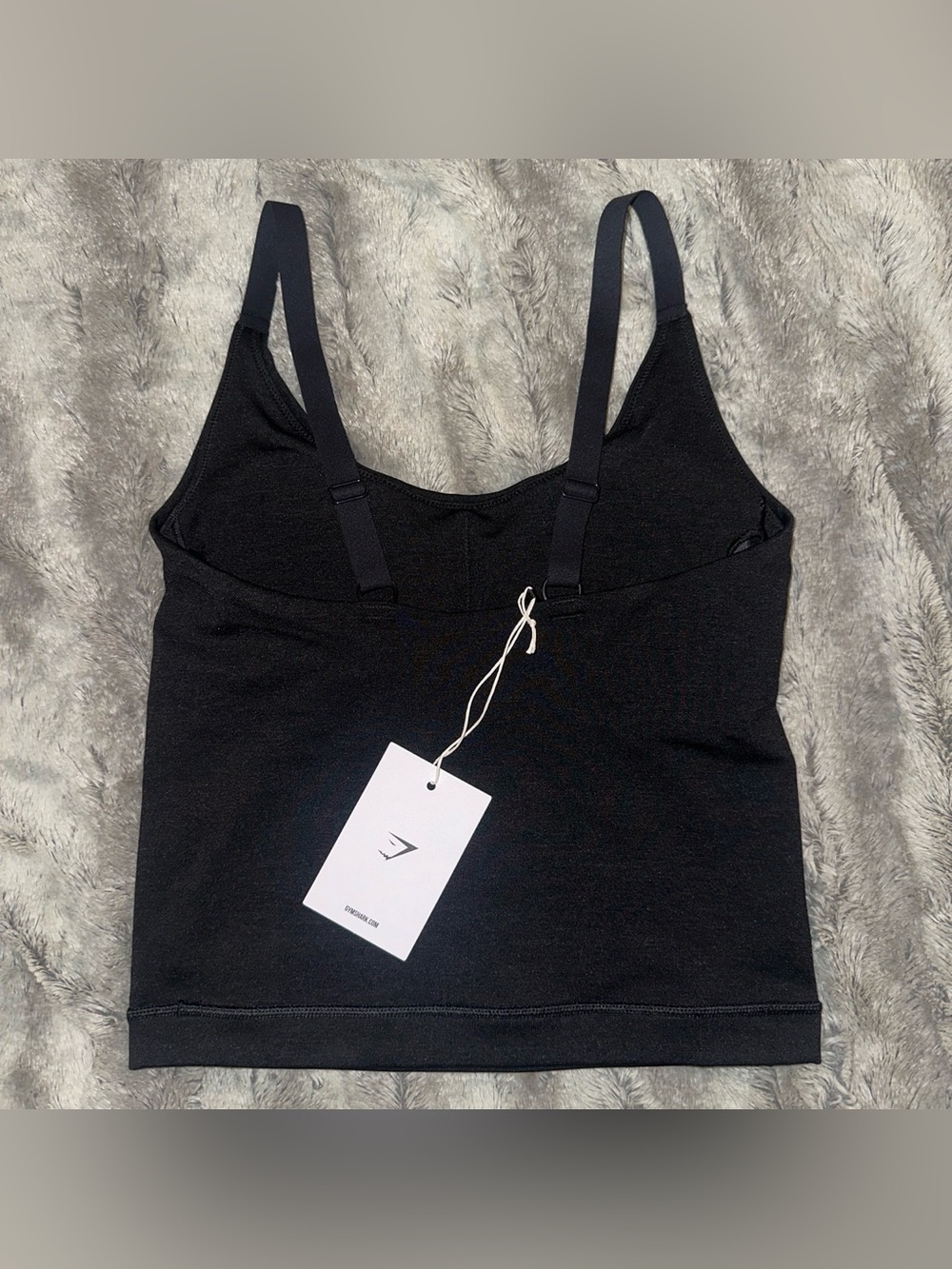 BRAND NEW women’s small ‘Gymshark’ black interval seamless midi tank - Picture 7 of 8